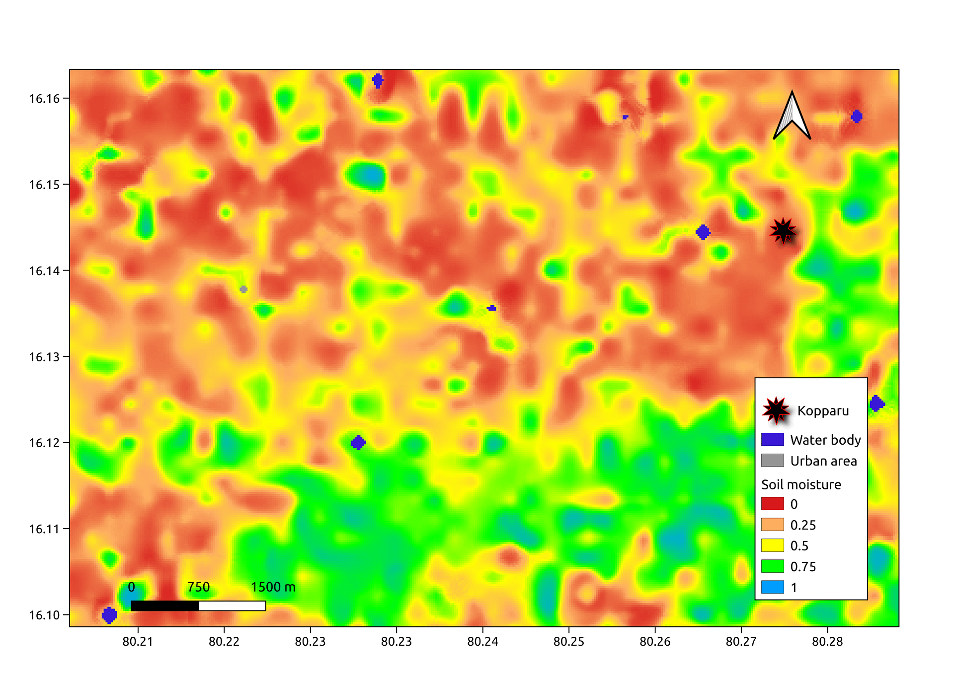High Resolution Soil Moisture Over A Small Area In Andhra Pradesh